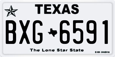 TX license plate BXG6591