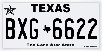 TX license plate BXG6622