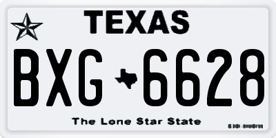 TX license plate BXG6628