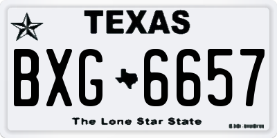 TX license plate BXG6657