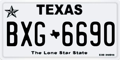 TX license plate BXG6690