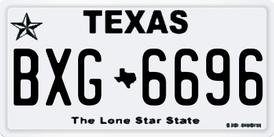 TX license plate BXG6696