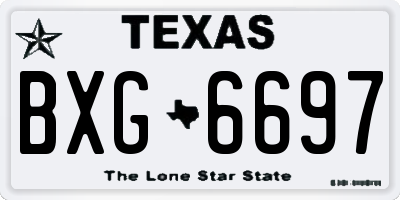 TX license plate BXG6697