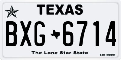 TX license plate BXG6714
