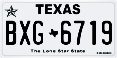 TX license plate BXG6719
