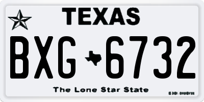 TX license plate BXG6732