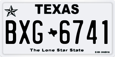 TX license plate BXG6741