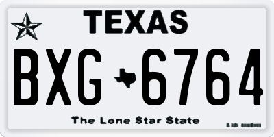 TX license plate BXG6764