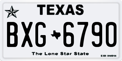 TX license plate BXG6790