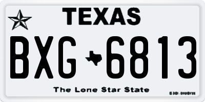 TX license plate BXG6813