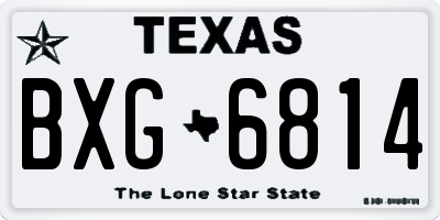 TX license plate BXG6814