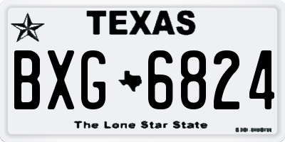 TX license plate BXG6824