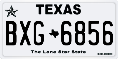 TX license plate BXG6856