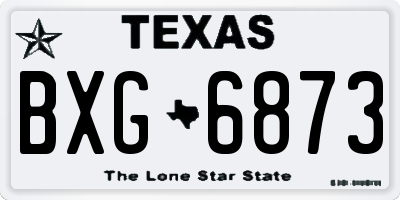 TX license plate BXG6873