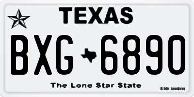TX license plate BXG6890