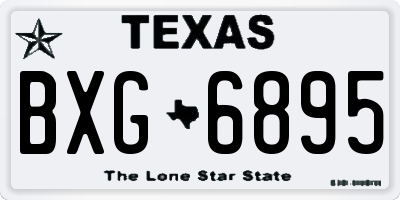 TX license plate BXG6895