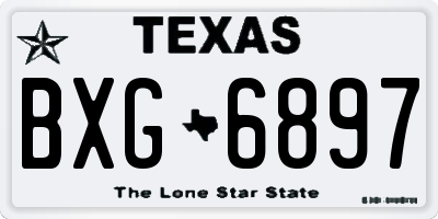 TX license plate BXG6897