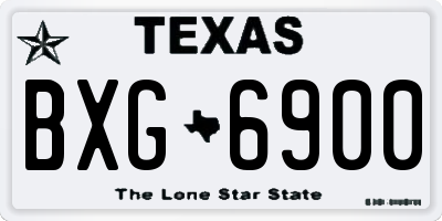 TX license plate BXG6900
