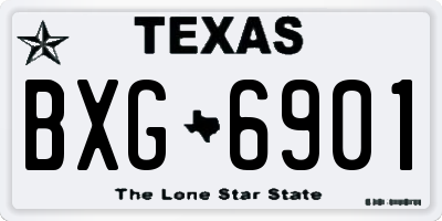TX license plate BXG6901