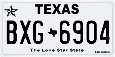 TX license plate BXG6904