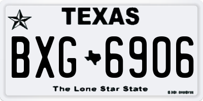TX license plate BXG6906