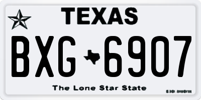 TX license plate BXG6907