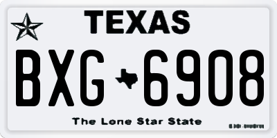 TX license plate BXG6908