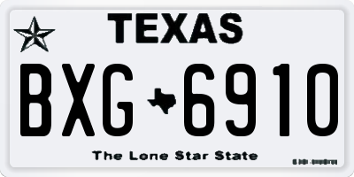 TX license plate BXG6910