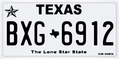 TX license plate BXG6912