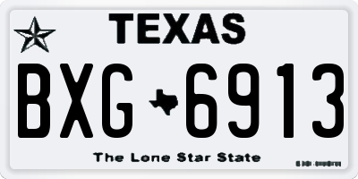 TX license plate BXG6913