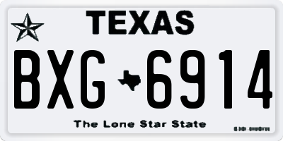 TX license plate BXG6914