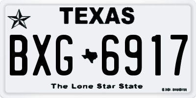 TX license plate BXG6917