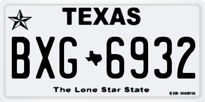 TX license plate BXG6932