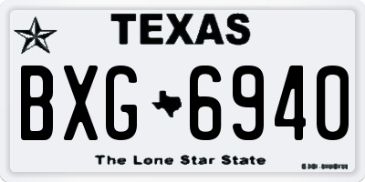 TX license plate BXG6940
