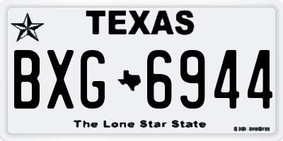 TX license plate BXG6944