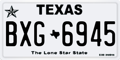 TX license plate BXG6945
