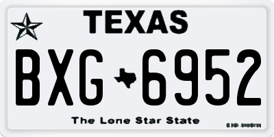 TX license plate BXG6952