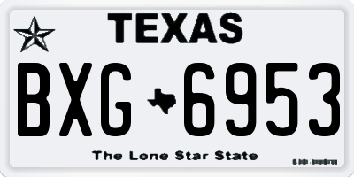 TX license plate BXG6953