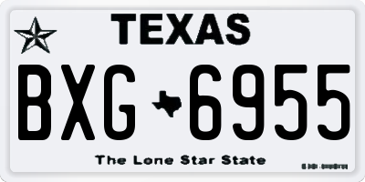 TX license plate BXG6955