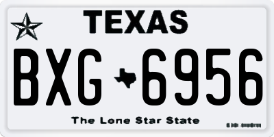 TX license plate BXG6956