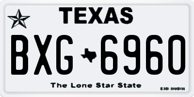 TX license plate BXG6960