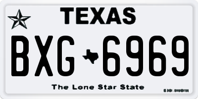 TX license plate BXG6969
