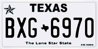 TX license plate BXG6970