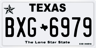 TX license plate BXG6979