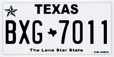 TX license plate BXG7011