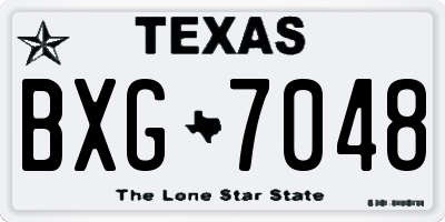 TX license plate BXG7048