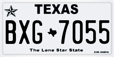 TX license plate BXG7055