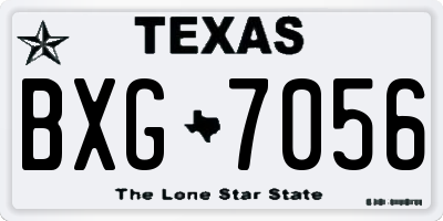 TX license plate BXG7056