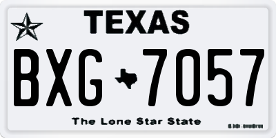 TX license plate BXG7057