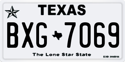 TX license plate BXG7069
